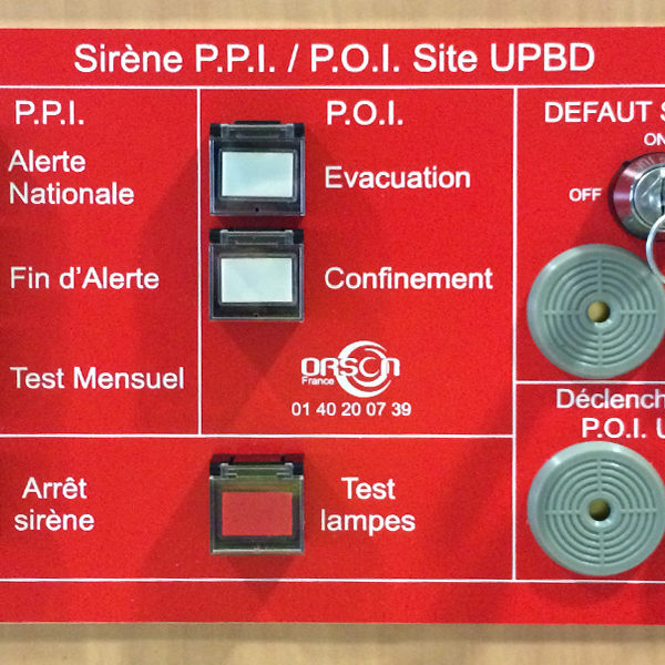 Type de déclenchement pupitre commande radio numérique sécurisée pour sirène PPI POI
