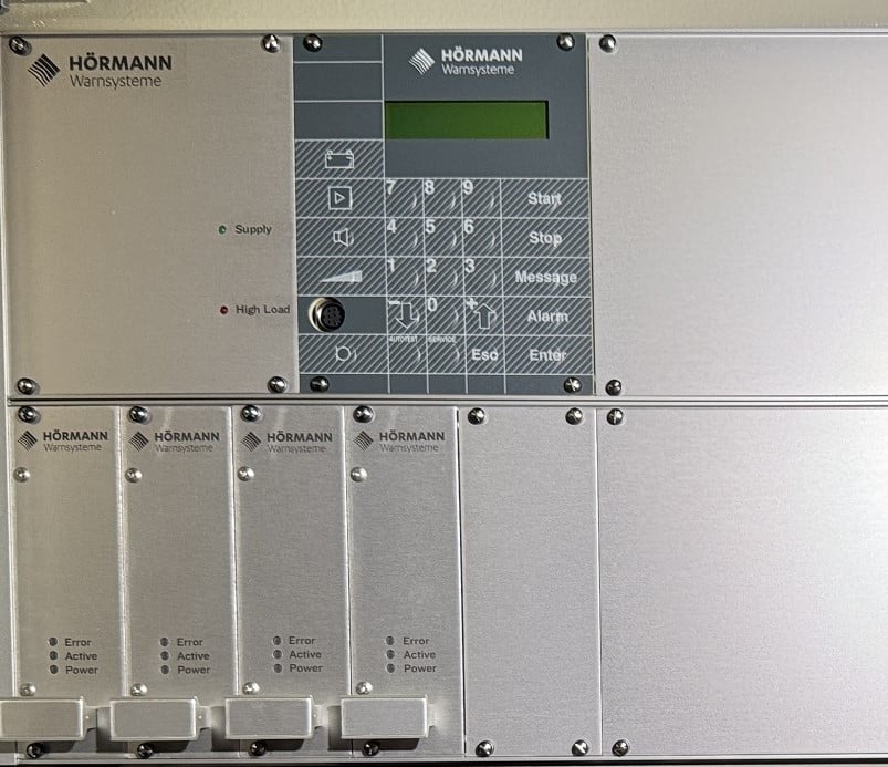 Type de déclenchement commande en façade armoire sirène